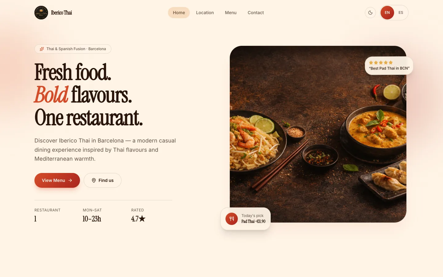 Iberico Thai website